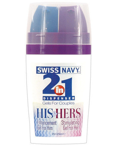 Swiss navy 2-in-1 his and hers gels - 50 ml bottle