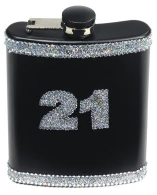 21 birthday flask