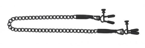 Blackline Adjustable Spring Jaw Nipple Clamps Black