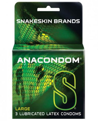 Anacondom Large Latex Condoms 3 Box