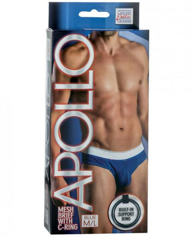Apollo Mesh Brief with C-Ring Blue M/L