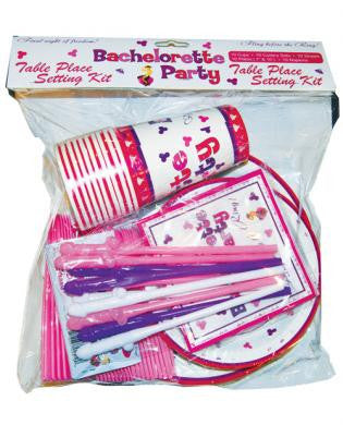 Bachelorette party table place setting kit