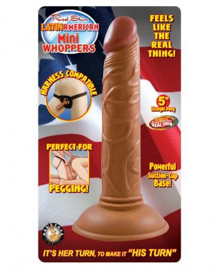 Real skin latin american mini whopper 5in straight dong - latin
