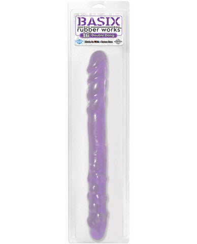 Basix 16in Double Dong - Purple