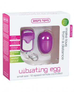 Shots toys 10 speed remote small vibrating egg - purple