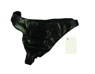 Remote control vibrating panty o/s black