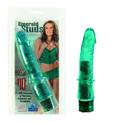 Waterproof emerald studs arouser 7in