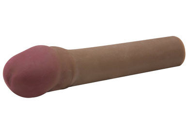 CyberSkin 2&quot; Xtra Thick Vibrating Transformer Penis Extension Dark