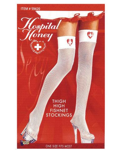 Hospital honey nurse thigh high stockings