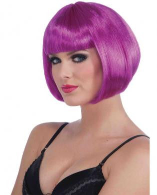 Neon Bob Wig - Purple