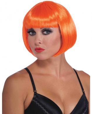 Neon Bob Wig - Orange