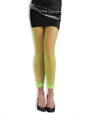 Neon Fishnet Leggings - Green