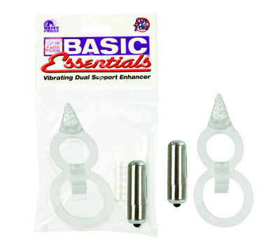 Basic Essentials - Vibrating Dual Support Enhancer Clear