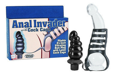 Anal Invader With Cock Cage