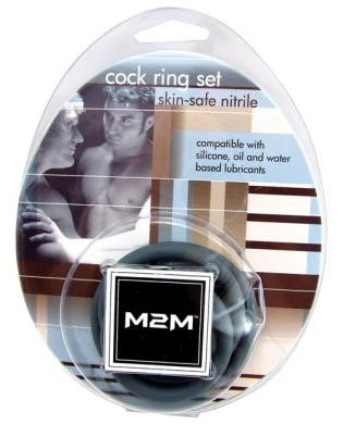 M2m nitrile cock ring - pack of 3 military green