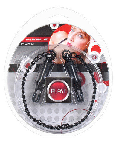 Play! nipple play clamps w/chain - black