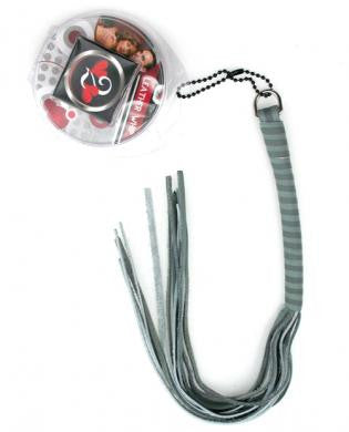 Heart 2 heart whip thong leather 16in - grey