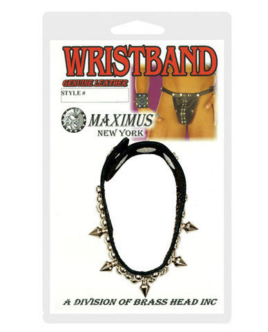 Maximus spikes and studs leather wristband