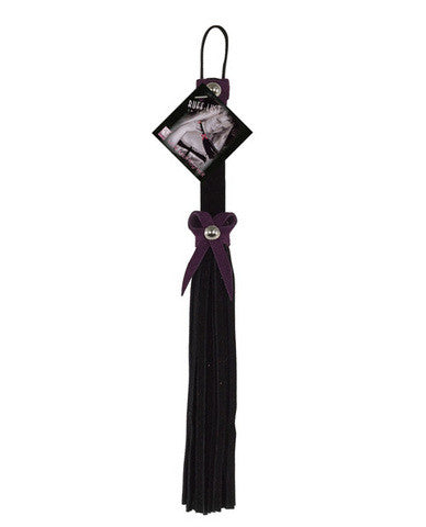 Love knot flogger - black and purple