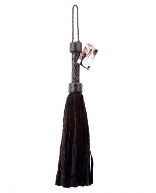Ruff doggie 18in petite fluffy flogger - black