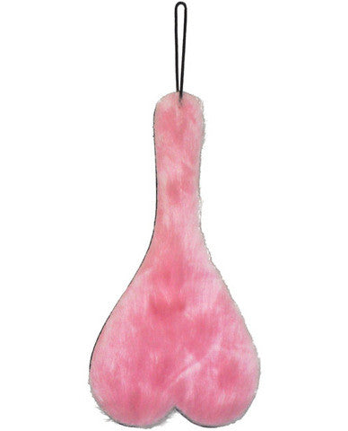 Ruff doggie 11in fluffy heart spank-her paddle