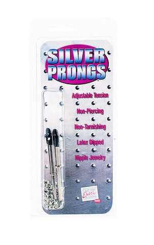 Prong nipple clamps - silver