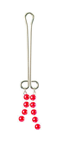 Cleopatra clit clip - red pearl