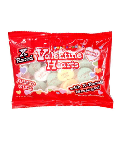 X-rated valentine jumbo heart candy - 3 oz bag