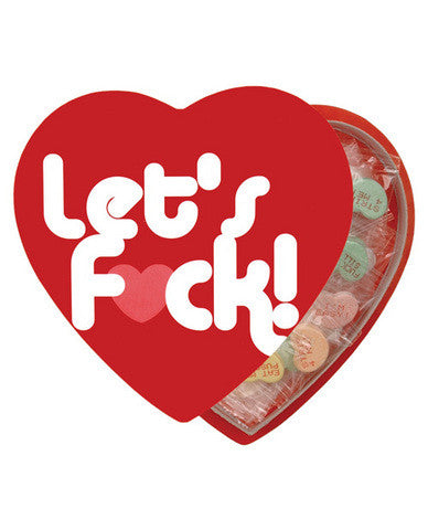 Lets f*ck! candy in a heart box