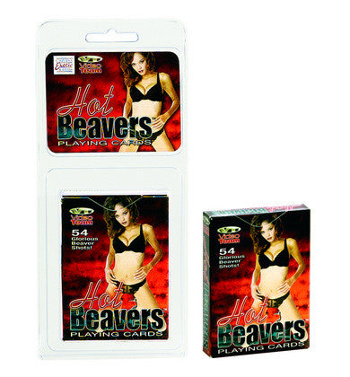 Hot beavers playing cards clamshell