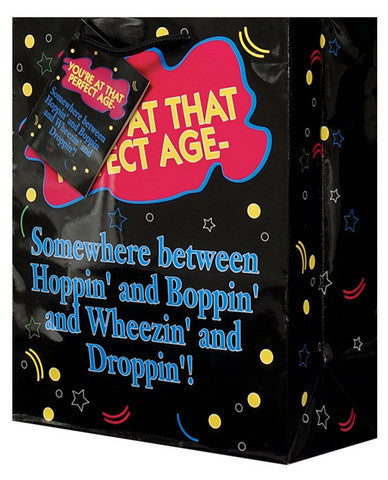 Perfect age birthday gift bag