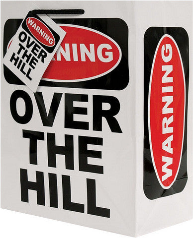 Warning over the hill gift bag