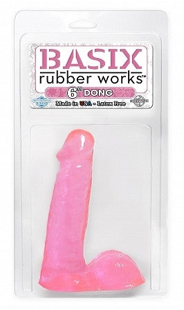 Basix rubber works 6in dong - pink