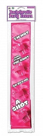 Bachelorette party shot glass sash