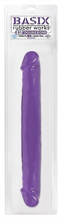 Basix 12in jelly double dong - purple
