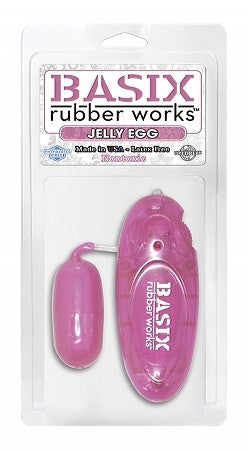 Basix rubber jelly egg - pink