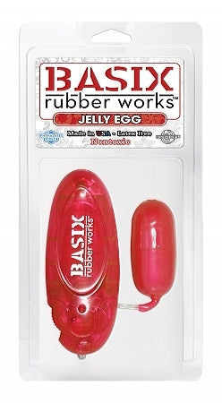 Basix rubber jelly egg - red