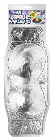 Foil boobie disposable cake pan - set of 2