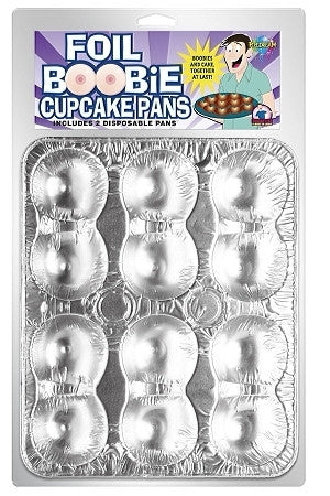 Foil boobie disposable cupcake pans - set of 2