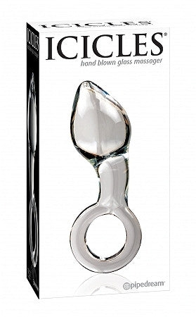 Icicles no. 14 hand blown glass massager - clear