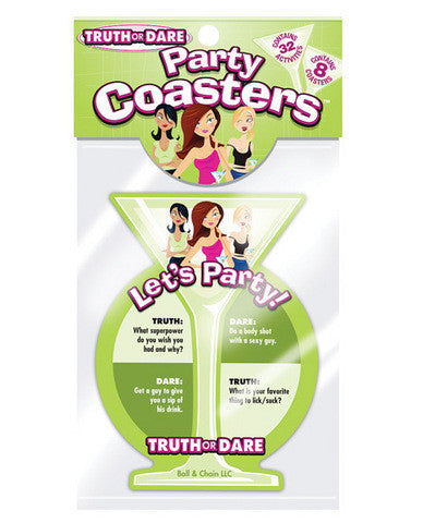 Let&#039;s party truth or dare coasters - pack of 8