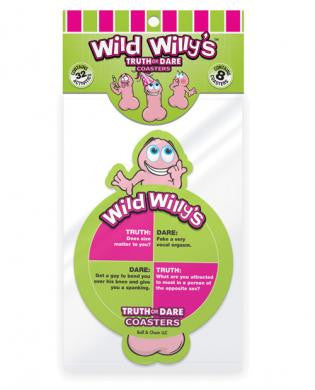 Wild willy&#039;s truth or dare coasters - pack of 8