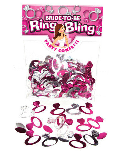 Bride-to-be ring bling party confetti