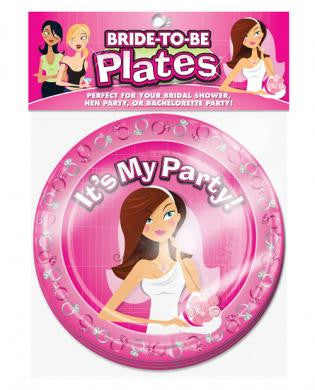 Bride to be 8in plates - pack of 10