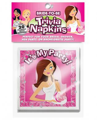 Bride to be trivia napkins - pack of 10