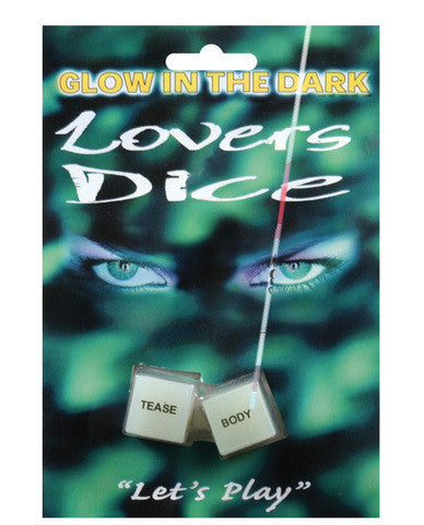 Glow in the dark lover&#039;s dice game