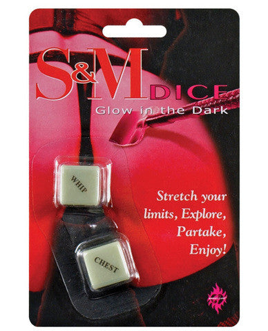 Glow in the dark s and m dice game