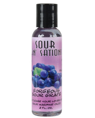 Sour sin&#039; sations gorgeous sour grape&amp;#44; edible warming oil