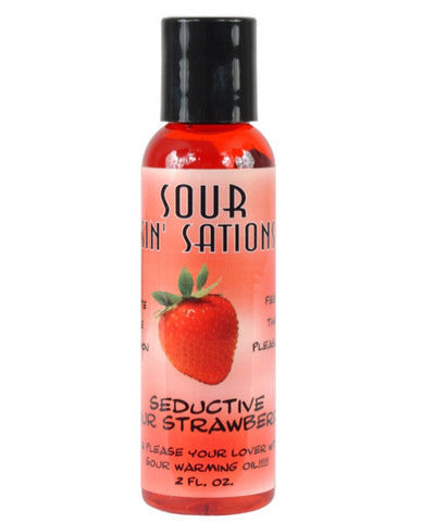 Sour sin&#039; sations seductive sour strawberry&amp;#44; edibl warm oil