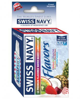 Swiss navy variety flavors box of 12 - assorted flavors 5ml packets